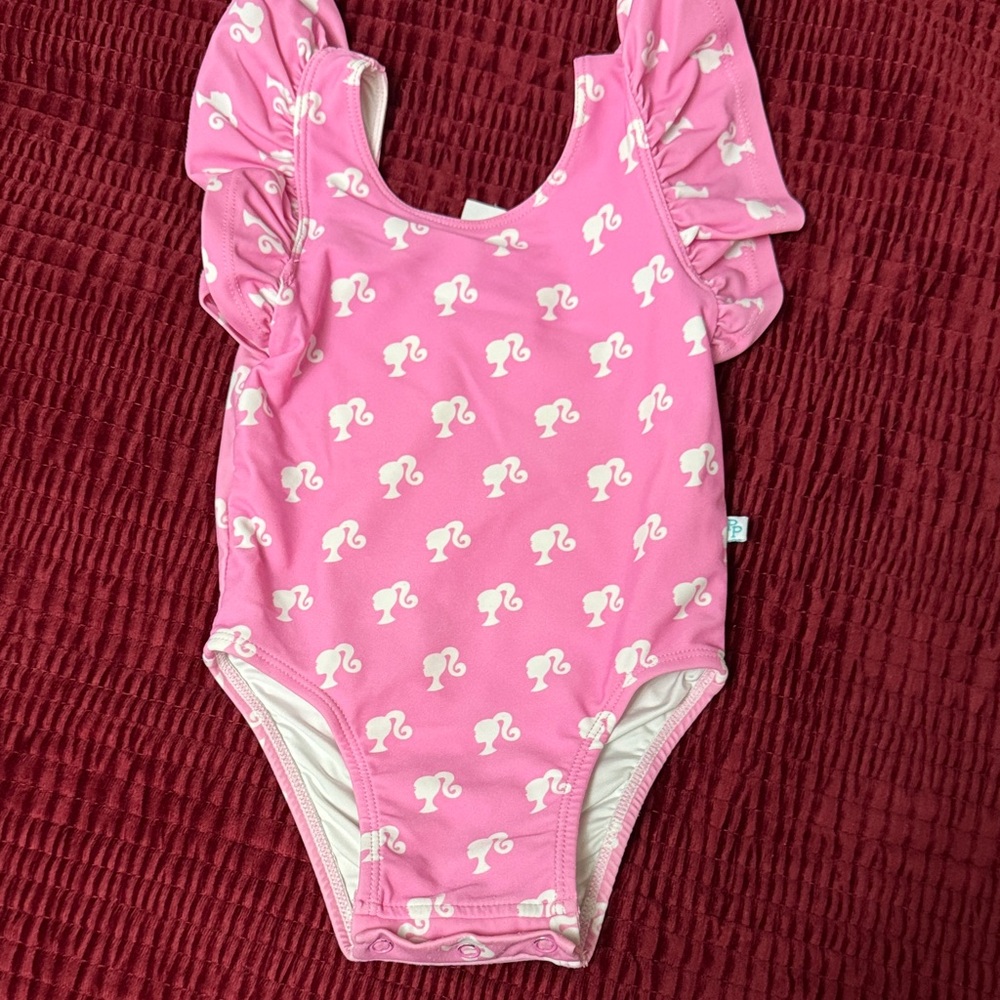 Posh Peanut Posh Barbie Ruffled Swimsuit 18-24 Months